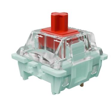 Imagem de Kutethy X Gateron Jade Series 3.0 Interruptores vermelhos de mola dupla, 3 pinos 45gf lineares/pré-lubrificados para teclado mecânico (vermelho, 10 peças)