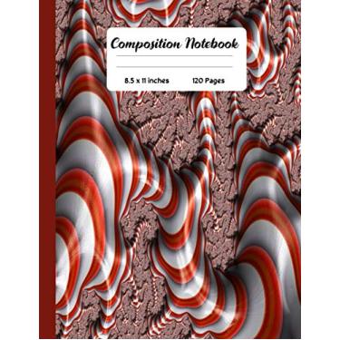 Imagem de Composition Notebook: Wide Ruled Lined Paper Notebook Journal | (8.5 x 11 in) 120 Pages | Fractal design Pattern Workbook for Girls Kids Teens ... Back to School and Home College Writing Notes