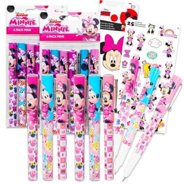 Imagem de Disney Conjunto de canetas esferográficas Minnie Mouse – Pacote com 12 canetas esferográficas Minnie para meninos e meninas | Artigos de festa Minnie