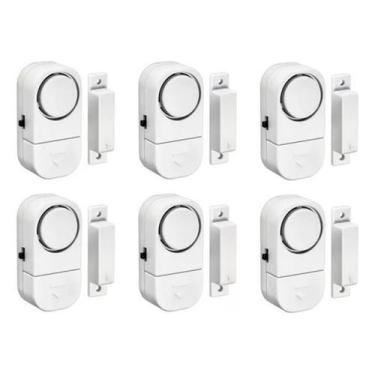 Imagem de Kit 06 Alarme Sonoro Invasão Residencial Porta Janela Portão - Kadê
