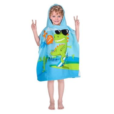 Imagem de Toalhas de praia infantis com capuz - Toalha de banho infantil para meninas e meninos para crianças de 1 a 6 anos, toalhas de piscina de secagem rápida, leve e macia, toalha poncho de microfibra 61 x