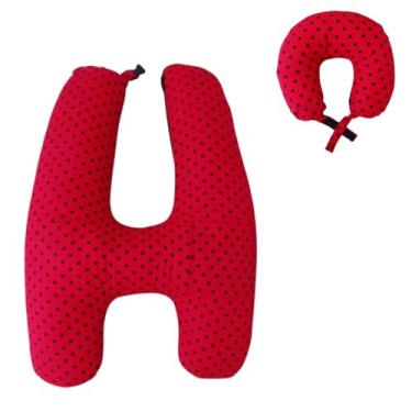 Imagem de Luma Confort, Almofada H Descanso Para Viagem de Carro Proteção Cinto COR:POÁ VER