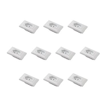 Imagem de Kit10 Tomadas Para Móvel 10A Branco Aria Tramontina 57241102