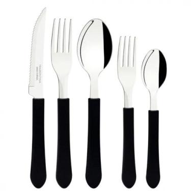 Imagem de Faqueiro Tramontina Leme Com 20 pecas, Preto