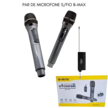 Imagem de Par Microfone S/Fio Duplo Recarregável e bateria longa Duração Festa I