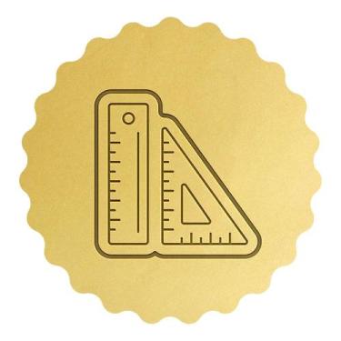 Imagem de Cortador Biscoito Régua e Esquadro Escolar - DOCE IMPRESSO,  7cm