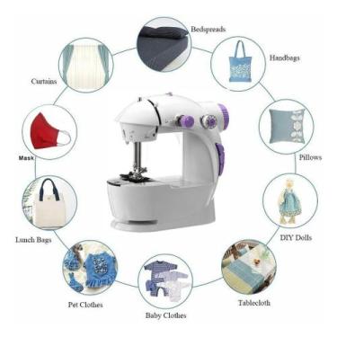 Imagem de Mini maquina de costura 4 em 1 portátil costureiro profissional - Curs