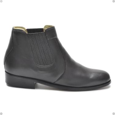 Imagem de Bota Coturno Casual Social Masculina Em Couro Cla-Cle Botina Chelsea (Preto, BR, Adulto, Numérico, G, 38)