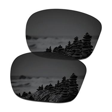 Imagem de SmartVLT Lentes de substituição masculinas pretas Stealth para óculos de sol Oakley Sliver F OO9246