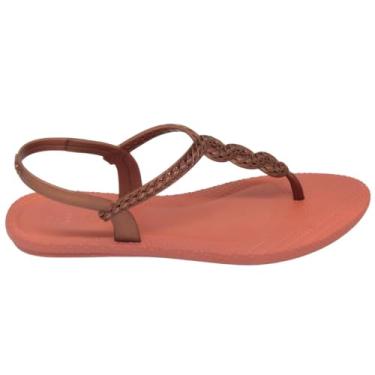 Imagem de Sandália Rasteira Feminina Grendha Elegante Confortável Cobre (Cobre, BR, Adulto, Numérico, 35)
