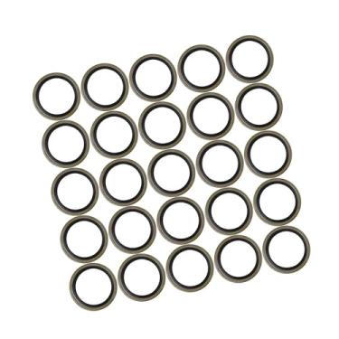 Imagem de REPAIROCK 25 peças M26 bronze tom carro motor ralo de óleo esmagamento juntas planas arruela juntas auto peças de reposição