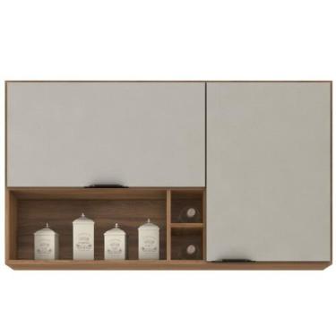 Imagem de Armário Aéreo Firenze 120cm 2 Portas com Nicho e Adega 94221 Demóbile,