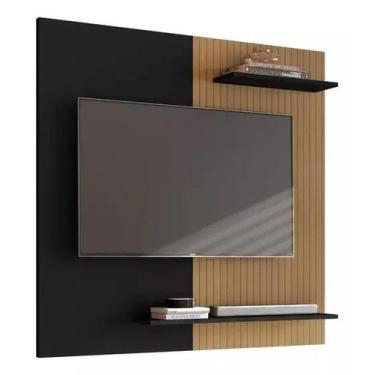 Imagem de Painel Para Tv Suspenso Sala Quarto 32 Polegadas Prateleiras - Sal Mov
