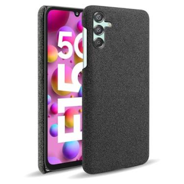 Imagem de Capa para Samsung Galaxy M15,Capa desenhada em lona,Case Protetora Ultrafina com Empunhadura Macia,Design em Tecido Antichoque e Antiarranhões-Black