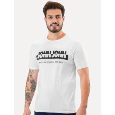 Imagem de Camiseta John John Masculina Regular New Divided Branca-Masculino