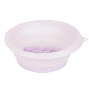 Imagem de YWJLQH Banheira de lavagem dobrável Tubs de silicone redonda de silicone redonda de gelo dobrável para balde de gelo para lavagem de vegetais para RV Outdoor, Roxo
