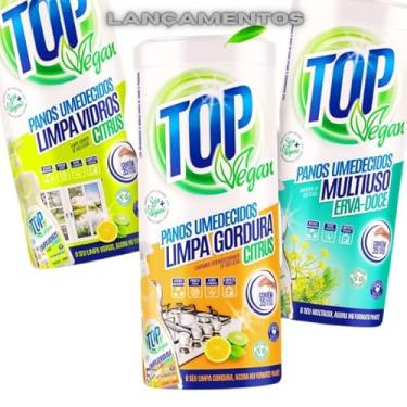 Imagem de Panos Lenços Umedecidos Para Limpeza Geral Com Desinfetante Pote Com 35 Unidades (Limpa Gordura Citrus)