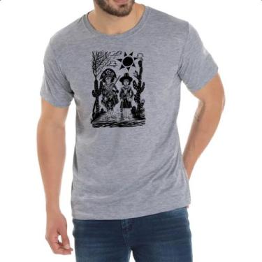 Imagem de Camiseta Cinza Lampiao e Maria Bonita 01 - Alearts, 01