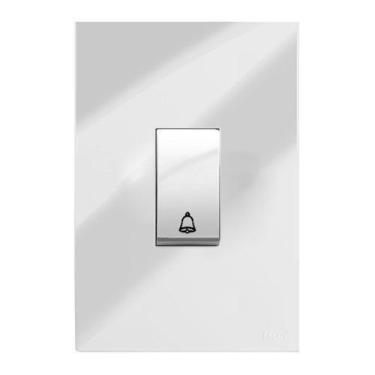 Imagem de Cj Int. Pulsador De Campainha Ver. 4X2 Recta Espelhada Gloss - Blux Re