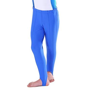 Imagem de Calça de Ginástica Masculina e Meninos Collant Juvenil Calça de Balé Stirrup Calça para Dança Yoga Treino Atlético, Royal, 5-6X