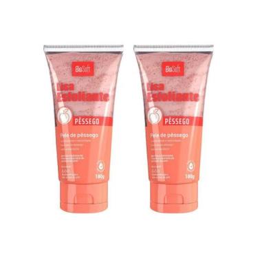 Imagem de Creme Esfoliante Soft Hair 180G Pessego Biosoft - Kit 2Un