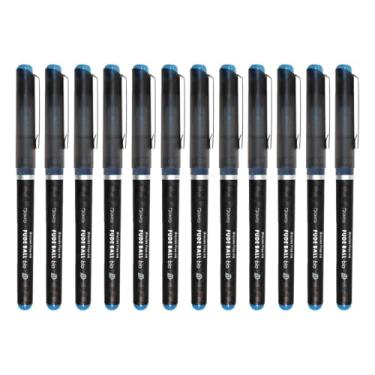 Imagem de Caneta esferográfica OHTO Fude Ball Bio 1.5, ultrarrojada de 1,5 mm, tinta sem biocida à base de água, azul celeste, CFR-15FBO-SB, pacote com 12