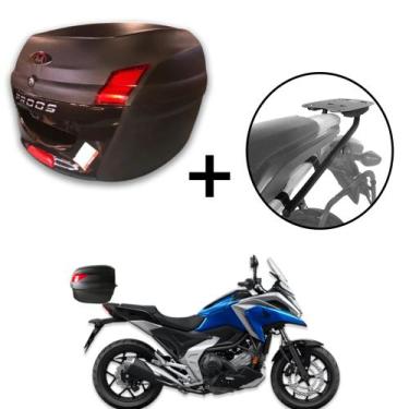 Imagem de Baú 34 litros Awa Proos com Bagageiro para NC 700 750X 2013-2015, Pret