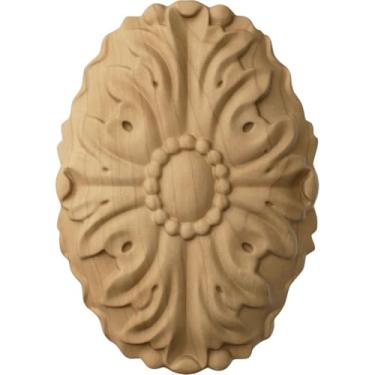 Imagem de Ekena Millwork Roseta oval Ashford ROS04X06ASMA, 7,6 cm x 10,3 cm x 1,5 cm, bordo