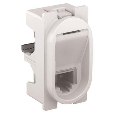 Imagem de Tomada Para Telefone RJ11 4 Fios Porta Etiqueta Branco Nereya - 663071