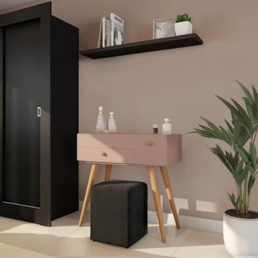 Imagem de Penteadeira com Espelho Hematita Rosé - Mobly