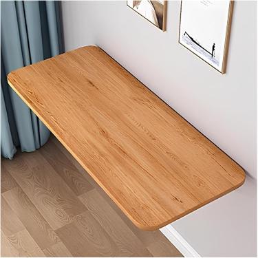 Imagem de Mesa De Parede, Mesa De Jantar Com Folha De Gota, Mesa Dobrável De Lavanderia, Mesa Dobrável Montada Na Parede, Mesa De Escritório, Mesa Flutuante Para L, Golden Oak Color, 60 * 30cm