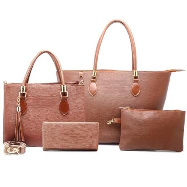 Imagem de Kit 4 Bolsas Anjik, bolsas Elegantes, Kit completo Bolsa Anjik Média+Carteira+Sacola Anjik+Necessaire ! (Caramelo,único)