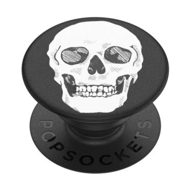 Imagem de PopSockets PopGrip: Cabo de telefone e suporte de telefone, parte superior dobrável, intercambiável, Shaky Bones branco