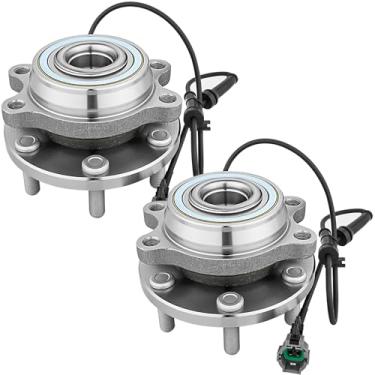 Imagem de JLEO 515065 (par) Rolamento de roda dianteira 4x4 e conjuntos de cubo de substituição para Suzuki Equator 2009-2012, para Nissan Pathfinder/Xterra/Frontier 2005-2019 rolamentos de cubo de roda
