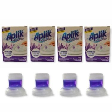 Imagem de 4 Gel Sanitário Adesivo Vaso Lavanda Marine Limão Floral Pinho Eucalip