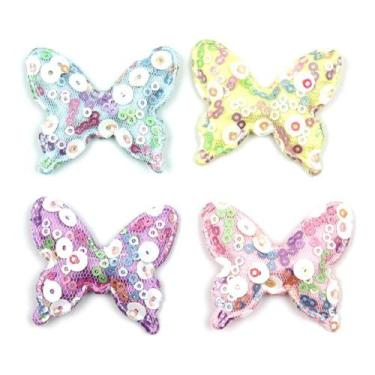 Imagem de Apliques almofadados para artesanato e decoração - borboletas - kit c/