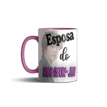 Imagem de Caneca BTS Esposa do Kim Seok-jin - Lorraine Canecas, Rosa Normal