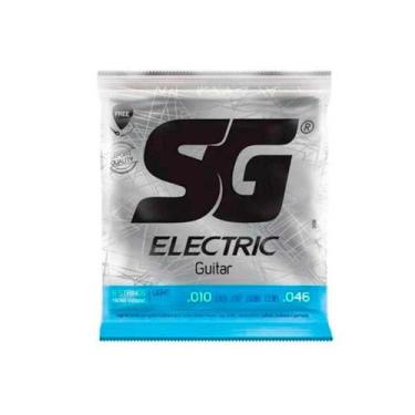 Imagem de Encordoamento P/guitarra 010 Sg Leve - Grátis: 1ª(mi) Extra + 1 Palhet