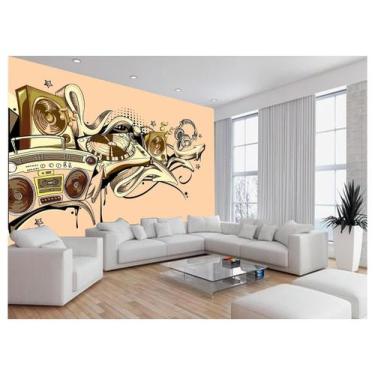 Imagem de Papel De Parede Arte Graffiti Musica Som Retrô 3,5M Tra85 - Você Decor
