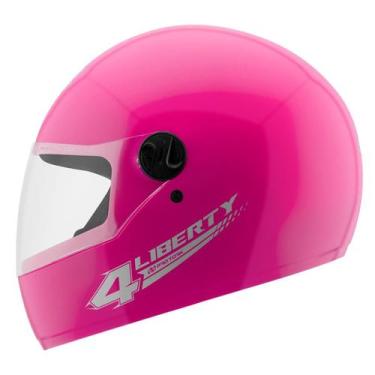 Imagem de Capacete Rosa Tamanho 58 ProTork Viseira Cristal Casco Em ABS E Cinta 