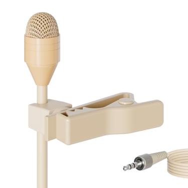 Imagem de Microfone Condensador de Lapela Pro Bege JK MIC-J 050 Compatível com Transmissor Sem Fio Sennheiser
