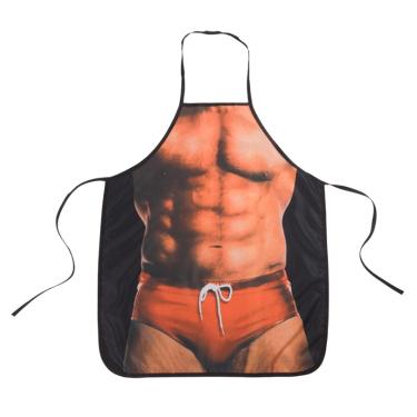 Imagem de OKOK Avental Sexy Novidade Divertida Muscle Man Kitchen Cooking Grilling Avental Criativo Ação de Graças para Homens Namorado