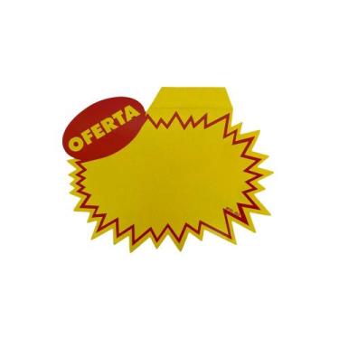 Imagem de Cartaz de Oferta Splash com Aba 15,5x19cm Papel Duplex 100 unidades - 