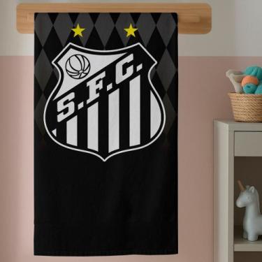 Imagem de Toalha de Banho Infantil Santista Time de Fulebol Menino Algodão Macia