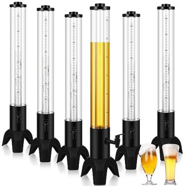 Imagem de Mumufy Torre De Bebidas Com 6 Peças E Cubo Gelo, Dispensadores Cerveja 3 Litros/101 Oz Para Festas, Mesa, Mimosa Margarita, Alcoólicas, Bar, Festa Em Casa