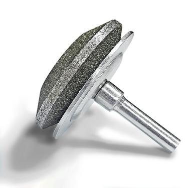 Imagem de UF-SHARP Afiador De Lâminas Cortador Grama Diamond, Construção Toda Em Metal, Para Qualquer Furadeira Manual Elétrica (Grão 120)