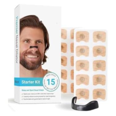 Imagem de Clip Nasal Anti Ronco Apnéia Ditalador Respiratório Aliviar Nasal Abridor Narina E Expansão De Nariz Obstrução Respiratoria Desvio Septo Adesivos Magnéticos Para Dilatador Nasal Bestvirtual Ecommerce (1CAIXA-15PARES-30UNIDADES)