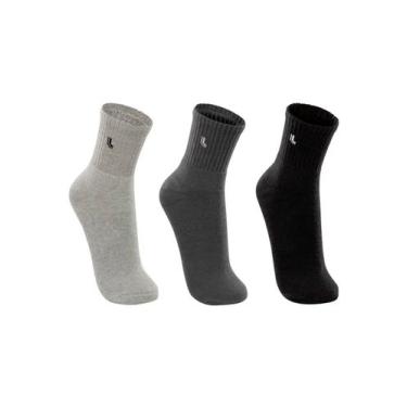 Imagem de Kit/3 Meia Cano Médio Lupo 03148-089 Masculina Sport Algodão T. 37/40 
