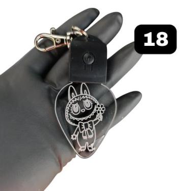 Imagem de Chaveiro Boneco Labubu Acrílico Led Rgb Recarregável 7 Cores - LUALKI 