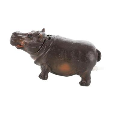 Imagem de predolo Decoração de aquário com borbulhador de ar, hipopótamo, paisagem, resina, bomba de ar multiuso, estátua, ornamento de aquário, 14.5 Cm X 7 Cm X 5.3 Cm